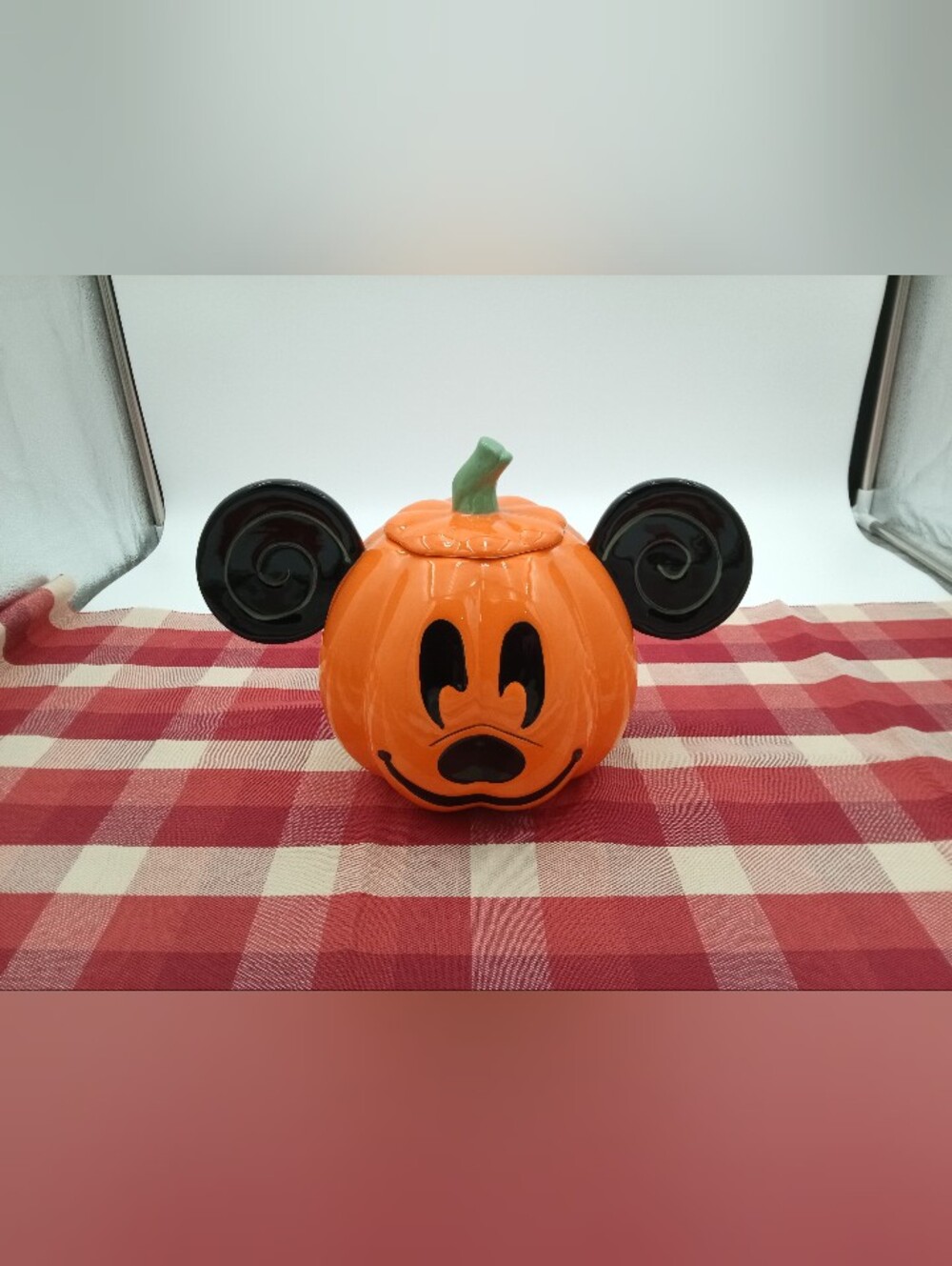 Disney Mickey Mouse Pumpkin Cookie Jar NWT